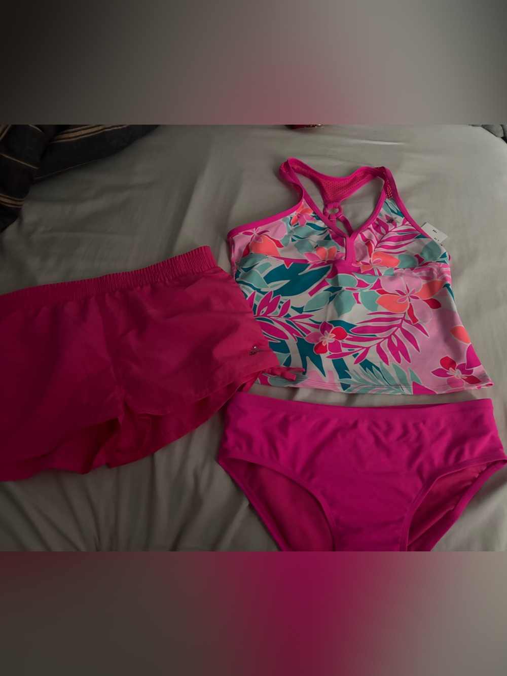ZeroXposur Pink Tropical Tankini Set